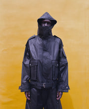 Load image into Gallery viewer, Waxed Indigo Anorak Japanese Nylon Jacket