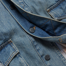 Load image into Gallery viewer, Washed Indigo Reversible 7 Pocket Japanese Denim Jacket