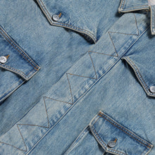 Load image into Gallery viewer, Washed Indigo Reversible 7 Pocket Japanese Denim Jacket