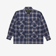 Load image into Gallery viewer, Navy Ombre Shoulder Padded Button Down