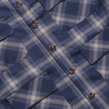 Load image into Gallery viewer, Navy Ombre Shoulder Padded Button Down
