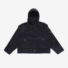Load image into Gallery viewer, Waxed Indigo Anorak Japanese Nylon Jacket
