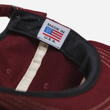 Load image into Gallery viewer, Maroon Wool Short Brim Cap