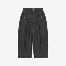 Load image into Gallery viewer, Black Structured Triptych Japanese Denim