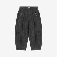 Load image into Gallery viewer, Black Structured Triptych Japanese Denim