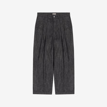 Load image into Gallery viewer, Black Structured Triptych Japanese Denim