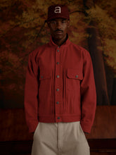 Load image into Gallery viewer, Maroon Wool Short Brim Cap