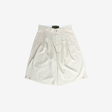 Load image into Gallery viewer, Cream Pinstripe Japanese Wool Diptych Jort