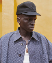 Load image into Gallery viewer, Black Nylon Canvas Short Brim Cap
