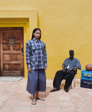 Load image into Gallery viewer, Indigo Diptych Japanese Denim Jort
