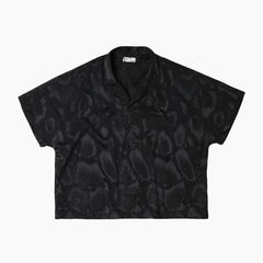 Monochrome Leopard Dolman Button Down