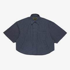 Blue Plaid Japanese 3/4 Shirt