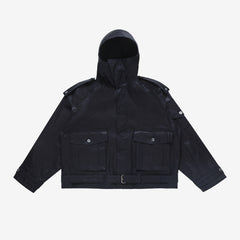 Waxed Indigo Anorak Japanese Nylon Jacket
