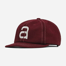 Load image into Gallery viewer, Maroon Wool Short Brim Cap
