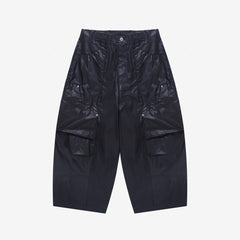 Waxed Indigo Parachute Japanese Nylon Pant