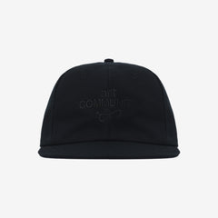 Black Nylon Canvas Short Brim Cap