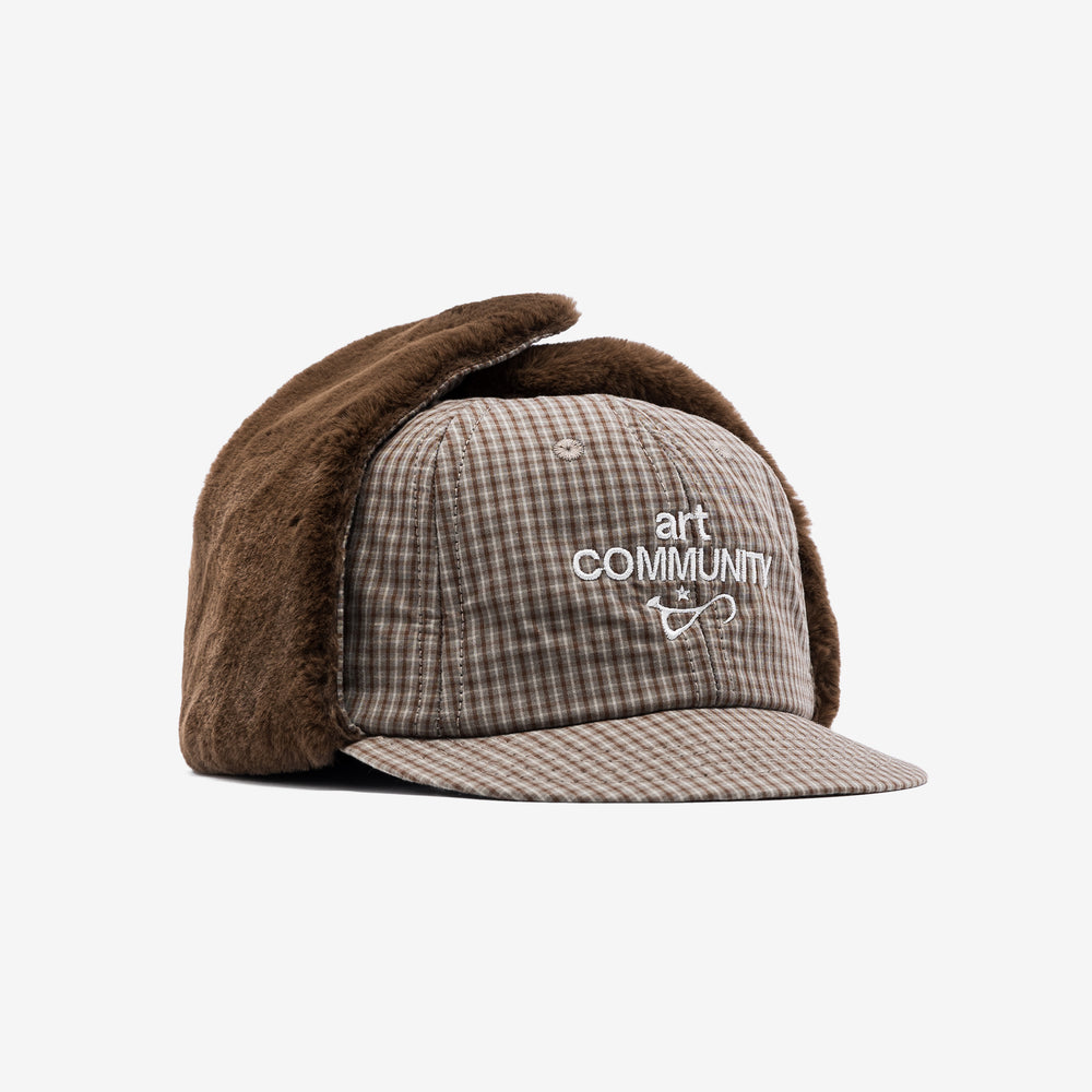 Plaid Pilot Short Brim Cap