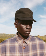 Load image into Gallery viewer, Black Nylon Canvas Short Brim Cap
