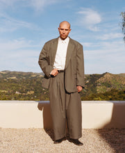 Load image into Gallery viewer, Pinstripe Japanese Wool Triptych Trouser
