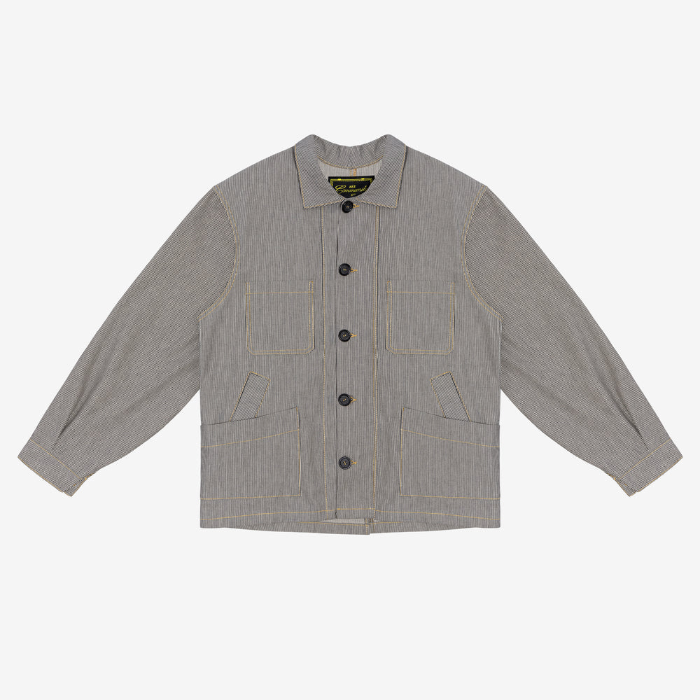Pinstripe Japanese Denim Chore Jacket