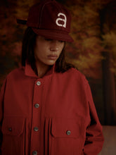 Load image into Gallery viewer, Maroon Wool Short Brim Cap
