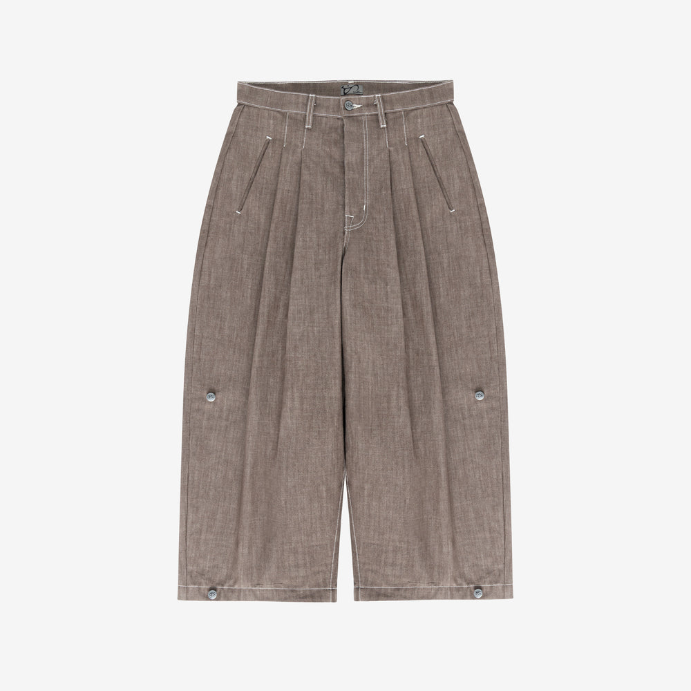 Brown Structured Triptych Japanese Denim