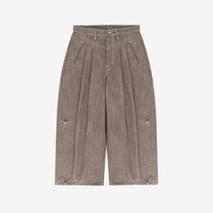 Brown Structured Triptych Japanese Denim