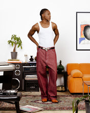 Load image into Gallery viewer, Art Denim Burgundy Cheetah
