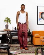 Load image into Gallery viewer, Art Denim Burgundy Cheetah
