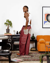 Load image into Gallery viewer, Art Denim Burgundy Cheetah
