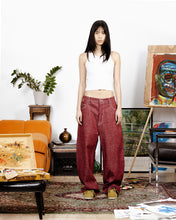 Load image into Gallery viewer, Art Denim Burgundy Cheetah

